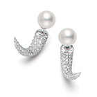 danger horn diamonds pave Earrings