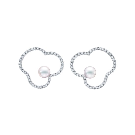 chants signature diamonds pave large 耳环