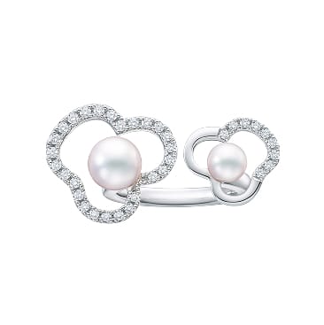 chants duo diamonds pave 戒指