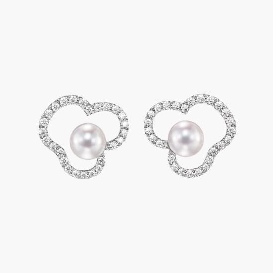 chants signature <br>diamonds pave 耳环