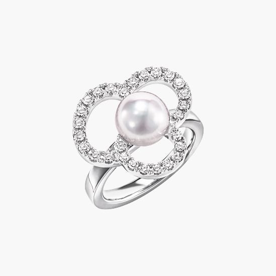 chants signature <br>diamonds pave 戒指