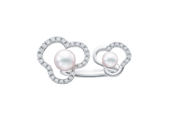 chants duo diamonds pave 戒指