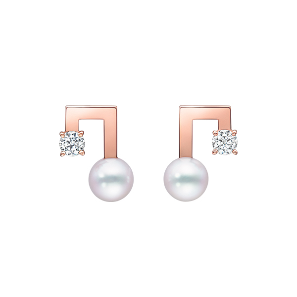 “petit” balance note diamond Earrings